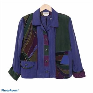 Vintage Nancy Bolen City Girl Jacket & Blouse Set